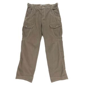 REI Western Cotton Twill Straight Leg Utility Cargo Pants Gorpcore 34x30 Brown